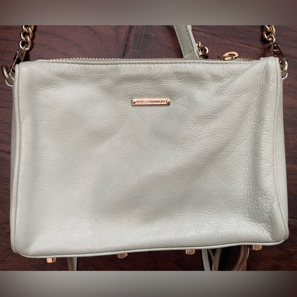 Rebecca Minkoff Women Mint Green Leather Crossbody Bag - Picture 4 of 6
